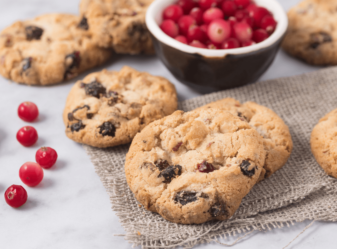 Gluten-free White Chocolate and Cranberry Star Biscuits
