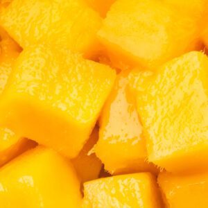 mango chunks full frame closeup